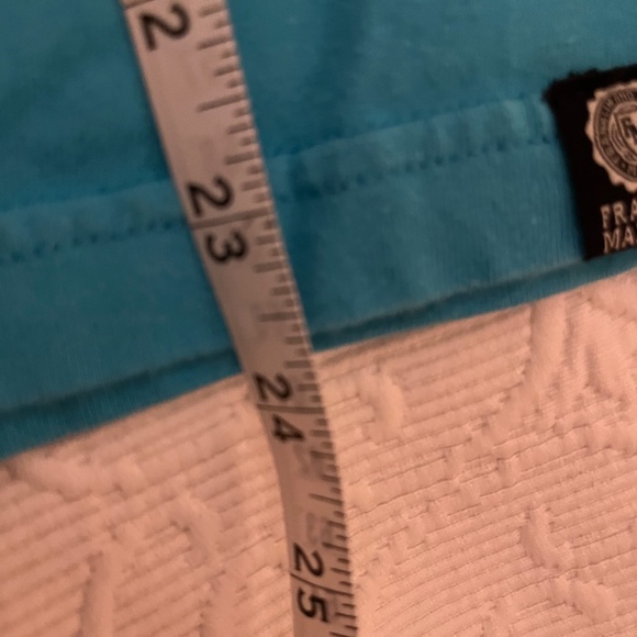 Franklin & Marshall Old School Graphic Tee Shirt, Turquoise, Made in Italy, S - Picture 5 of 11
